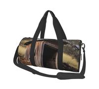 Travel Duffel Bag Sports Gym Bag With Shoes Compartment,Lightweight Overnight Weekender Bag Old Ancient Outhouse Yoga Gym Sports Bag For Men Women