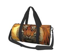 Travel Duffel Bag Sports Gym Bag With Shoes Compartment,Lightweight Overnight Weekender Bag Rising Sun Tiger Yoga Gym Sports Bag For Men Women