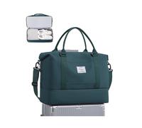 Travel Duffel Bag, Sports Tote Gym Bag, Shoulder Weekender Overnight Bag for Women, A12-PeacockBlue, X-large