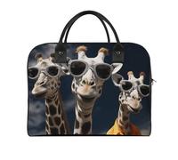 Travel Duffel Bag Three Giraffes Wearing Sunglasses Print Yoga Tote Bag Gym Bag Weekender Overnight Bag for Travel, Beach, Fitness, Yoga, Swimming, style, One Size