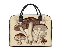 Travel Duffel Bag Vintage Mushrooms Drawing2 Print Yoga Tote Bag Gym Bag Weekender Overnight Bag for Travel, Beach, Fitness, Yoga, Swimming, style, One Size