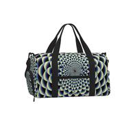 Travel Duffel Bag Weekend Overnight Hand Luggage Bag with Shoe Compartment | Spiral Optical Illusion Art Printed Gym Bag Foldable Carry-On Travel Bag For Women Men Fitness Yoga