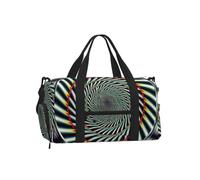 Travel Duffel Bag Weekend Overnight Hand Luggage Bag with Shoe Compartment | Spiral Optical Illusion Printed Gym Bag Foldable Carry-On Travel Bag For Women Men Fitness Yoga