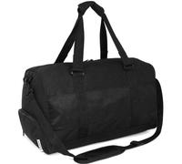 Travel Duffel Bag with Shoe Compartment for Sports & Gym Bag (Black, 35L)