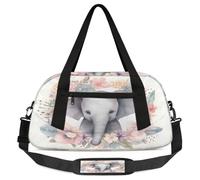 Travel Duffel Bags, Cartoon Elephant Large Capacity Gym Bag, Overnight Bag for Women Man Travel Essentials