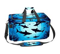 Travel Duffel Bags for Men and Women, Waterproof Weekender Overnight Gym Bags, Sunset Palm Trees, Multicolor 20, One Size, Art Deco