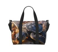 Travel Duffel Bags Personal Item Bag Carry On Luggage Bag Training Handbag Lightweight Waterproof Sports Gym Bag Cute Sea Turtle Crawled On The Beach Weekender Bag for Women Men