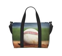Travel Duffel Bags Personal Item Bag Carry on Luggage Bag Training Handbag Lightweight Waterproof Sports Gym Bag Baseball Weekender Bag for Women Men, Black, One Size