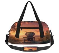 Travel Duffel Bags, Sunset African Elephant Large Capacity Gym Bag, Overnight Bag for Women Man Travel Essentials