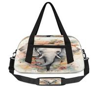 Travel Duffel Bags, Watercolor Elephant Large Capacity Gym Bag, Overnight Bag for Women Man Travel Essentials
