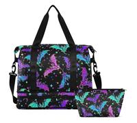 Travel Duffel Tote Bag Magic Skulls Sports Duffel Bag with Wet Pocket Weekender Overnight Bag for Women Men Gym Bag, Carry On Bag Hospital Bag for Labor and Delivery, Skull 03, One Size
