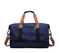 Travel duffels Travel Bags for Women Large Capacity Men Sports Bag Waterproof Weekend Sac Voyage Female Messenger Bag Dry and Wet(Blue 46cmX25cmX28cm)