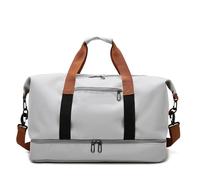 Travel duffels Travel Bags for Women Large Capacity Men Sports Bag Waterproof Weekend Sac Voyage Female Messenger Bag Dry and Wet(Gray 46cmX25cmX28cm)