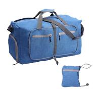 Travel Duffle Bag,65L Large Holdall Bag for Men,Foldable Lightweight Holdall Bags,63x29x35 CM Multi Pocket Duffle Bags Waterproof Nylon Sports Equipment Organizer for Traveling, The Gym(Blue)