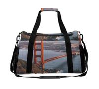 Travel Duffle Bag Extra Large Lightweight Weekender Bags for Women & Men Carry on Overnight Bag San Francisco Golden Gate Bridge Gym Bag for Travel Business Trips Sport Hospital