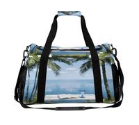 Travel Duffle Bag Extra Large Lightweight Weekender Bags for Women & Men Carry on Overnight Bag Summer Blues Gym Bag for Travel Business Trips Sport Hospital