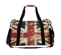 Travel Duffle Bag Extra Large Lightweight Weekender Bags for Women & Men Carry on Overnight Bag Vintage Union Jack British Flag Gym Bag for Travel Business Trips Sport Hospital