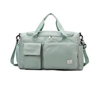 Travel Duffle Bag, Foldable Duffle Bag for Gym & Travel Waterproof Sports Holdall with Shoe Compartment, Lightweight Overnight Bag for Men & Women (Green)
