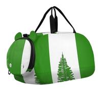 Travel Duffle Bag for Kids Boys Girls | Sports Bag Overnighter Duffle Sleepover Bag with Shoes Compartment Flag Of New Caledonia