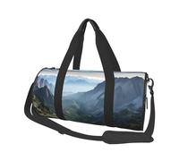 Travel Duffle Bag Lightweight Small Gym Bag Foldable Weekender Overnight Bags with Adjustable Shoulder Strap Carry On Tote Bags Rock Mountain Hospital Bag for Women Men