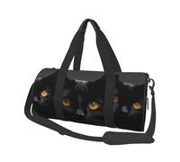 Travel Duffle Bag Lightweight Small Gym Bag Foldable Weekender Overnight Bags with Adjustable Shoulder Strap Carry On Tote Bags Black cats eyes Hospital Bag for Women Men