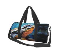 Travel Duffle Bag Lightweight Small Gym Bag Foldable Weekender Overnight Bags with Adjustable Shoulder Strap Carry On Tote Bags Painted Sea Turtle Hospital Bag for Women Men