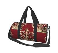 Travel Duffle Bag Lightweight Small Gym Bag Foldable Weekender Overnight Bags with Adjustable Shoulder Strap Carry On Tote Bags Red crown Hospital Bag for Women Men