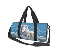 Travel Duffle Bag Lightweight Small Gym Bag Foldable Weekender Overnight Bags with Adjustable Shoulder Strap Carry On Tote Bags Lamb with A Lion On The Clouds Hospital Bag for Women Men