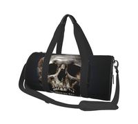 Travel Duffle Bag Lightweight Small Gym Bag Foldable Weekender Overnight Bags with Adjustable Shoulder Strap Carry On Tote Bags Death Skull Hospital Bag for Women Men