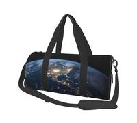 Travel Duffle Bag Lightweight Small Gym Bag Foldable Weekender Overnight Bags with Adjustable Shoulder Strap Carry On Tote Bags Earth from The Outer Space Hospital Bag for Women Men