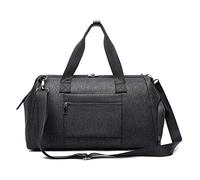 Travel Duffle Bag, Men Women Sports Gym Bag Nylon Luggage Handbag Overnight Weekender Overnight Travel Duffels with Waterproof Shoe Compartment Overnight Bag for Men Women(Black)