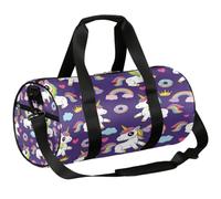 Travel Duffle Bag Overnight Weekender Gym Bags for Women Men | Lightweight Sports Dance Bag, Zipper Pocket, Teens Carry-On Size Sleepover Bags - Unicorn Rainbow Donut