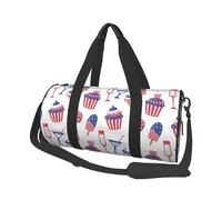 Travel Duffle Bag, Stars and Stripes Ice Cream Print Sports Gym Bag for Women Men, Carry On Bag Weekender Overnight Duffel Bag, Personal Item Travel Bag