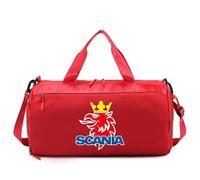 Travel Duffle Bag Swedish Trucker Style, Multiple Pocket Storage, Handbag for Sport Travel Training Journey, Weekend(Red)