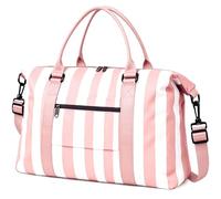 Travel Duffle Bag, Waterproof Weekender Bag Carry On Tote Bags for Women, Duffel Bag Sport Gym Bag for Men, Hospital Bag for Labor and Delivery, Overnight Bag Luggage Bag with Trolley Sleeve, Pink