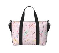 Travel Duffle Bag Weekender Bag Carry On Tote Bag Sport Gym Bag for Women Men Hand painted dragonfly Print