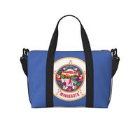 Travel Duffle Bag Weekender Bag Carry On Tote Bag Sport Gym Bag for Women Men Minnesota State Flag Print