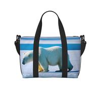 Travel Duffle Bag Weekender Bag Carry On Tote Bag Sport Gym Bag for Women Men Polar Bear Ice Print