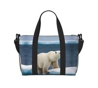 Travel Duffle Bag Weekender Bag Carry On Tote Bag Sport Gym Bag for Women Men polar bear Print