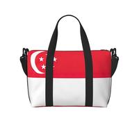 Travel Duffle Bag Weekender Bag Carry On Tote Bag Sport Gym Bag for Women Men Singapore Flag Print