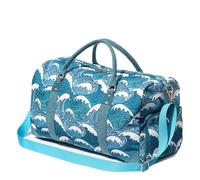 Travel Duffle Bag, Weekender Bag for Women with Shoe Compartment, Carry on Overnight Bag Gym Duffel Bag, Mommy Hospital Bags, Canvas Wave, Fashion
