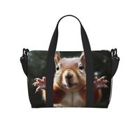 Travel Duffle Bag Weekender Bags for Men Women Adjustable Large Capacity Weekender Overnight Bag Carry On Tote Bags Waterproof Sport Gym Bag for Travel Yoga, Squirrel Funny Animal, One Size