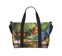 Travel Duffle Bag Weekender Bags for Men Women Adjustable Large Capacity Weekender Overnight Bag Carry On Tote Bags Waterproof Sport Gym Bag for Travel Yoga, Group Of Butterflies, One Size