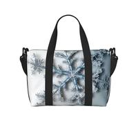 Travel Duffle Bag Weekender Bags for Men Women Adjustable Large Capacity Weekender Overnight Bag Carry On Tote Bags Waterproof Sport Gym Bag for Travel Yoga, Transparent Snowflake, One Size