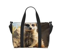 Travel Duffle Bag Weekender Bags for Men Women Adjustable Large Capacity Weekender Overnight Bag Carry On Tote Bags Waterproof Sport Gym Bag for Travel Yoga, Meerkat Animal, One Size