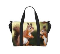 Travel Duffle Bag Weekender Bags for Men Women Adjustable Large Capacity Weekender Overnight Bag Carry On Tote Bags Waterproof Sport Gym Bag for Travel Yoga, Cute Squirrels, One Size