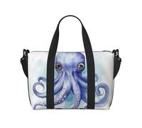 Travel Duffle Bag Weekender Bags for Men Women Adjustable Large Capacity Weekender Overnight Bag Carry On Tote Bags Waterproof Sport Gym Bag for Travel Yoga, Blue Little Octopus, One Size