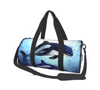 Travel Duffle Bag Weekender Bags for Men Women with Shoe Compartment Large Capacity Weekender Overnight Bag Cartoon Bookshelf Bookworm Carry On Tote Bags Sport Gym Bag for Travel Yoga, Orca Killer