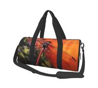Travel Duffle Bag Weekender Bags For Men Women With Shoe Compartment Large Capacity Weekender Overnight Bag Red Crown Carry On Tote Bags Sport Gym Bag For Travel Yoga, Red Dragonfly, One Size