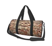 Travel Duffle Bag Weekender Bags For Men Women With Shoe Compartment Large Capacity Weekender Overnight Bag Beach Dunes Carry On Tote Bags Sport Gym Bag For Travel Yoga, Ancient Worn Brick Wall, One